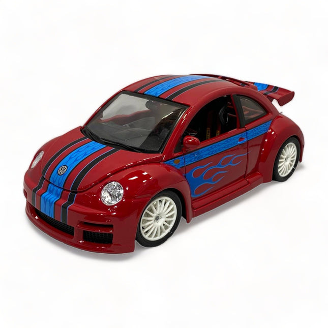 Bburago Volkswagen New Beetle Cup 1:18 Red Diecast Model Car - detailed collector display model