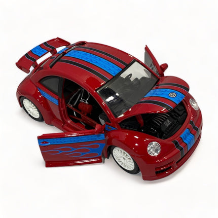 Bburago Volkswagen New Beetle Cup 1:18 Red Diecast Model Car - detailed die-cast style model
