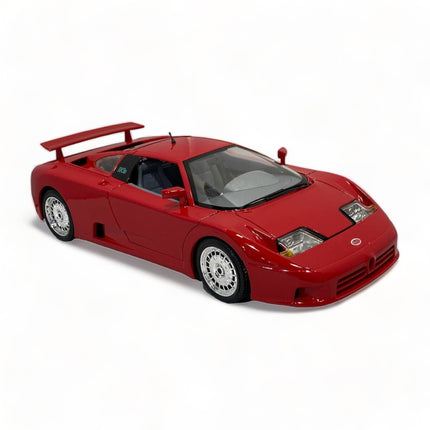 Bburago Bugatti EB 110 1:18 Diecast Model Car Red - studio product photo of the scale model