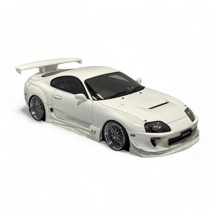 Ignition Model Toyota Supra MK4 1:18 Diecast Model Car White - studio product photo of the scale model