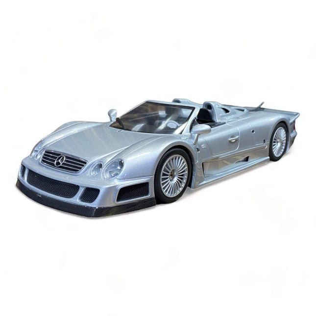 GT Spirit Mercedes-Benz CLK-GTR Roadster 1:18 Silver Diecast Model Car - detailed collector display model
