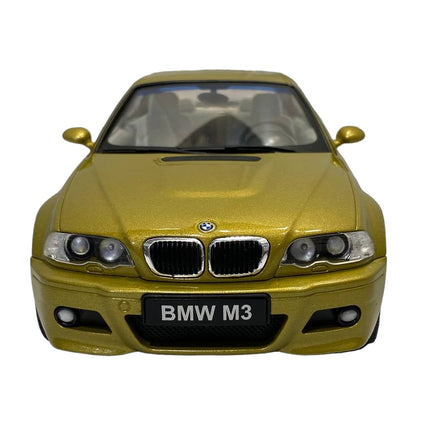 1/18 Diecast Solido BMW M3 E46 GOLD 2000 Scale Model Car - detailed die-cast style model