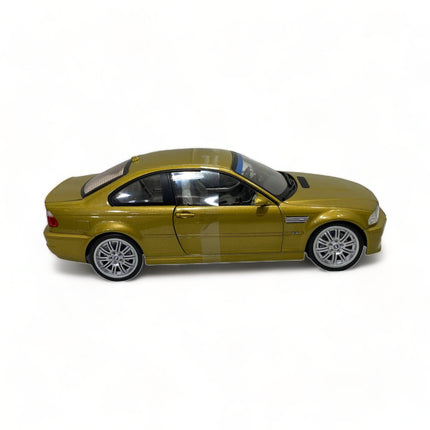 1/18 Diecast Solido BMW M3 E46 GOLD 2000 Scale Model Car - fine detailed model replica