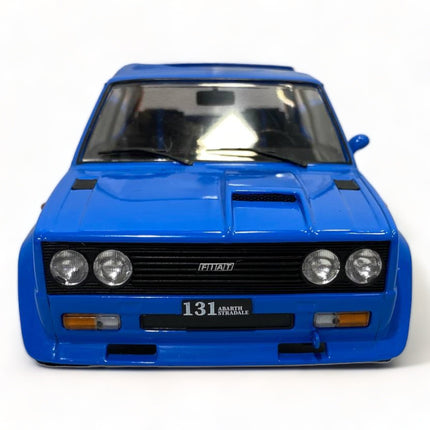 Solido FIAT 131 Abarth 1980 1:18 Blue Diecast Model Car - scale model for display
