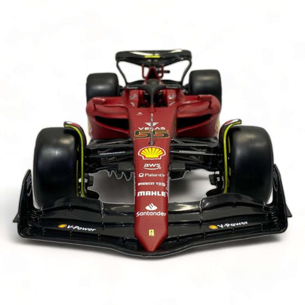 Bburago Ferrari F1-75 Carlos Sainz 1/18 Red Diecast Model Car - premium collector scale model