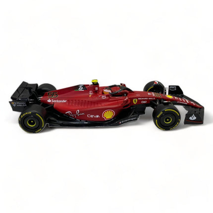 Bburago Ferrari F1-75 Carlos Sainz 1/18 Red Diecast Model Car - fine detailed model replica