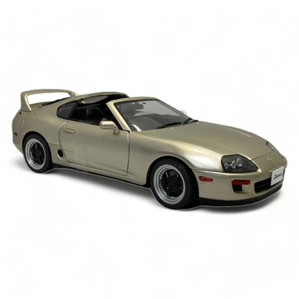 SOLIDO Toyota Supra MK 4 Targa Roof 1998 1:18 Diecast Model Car Quicksilver - studio product photo of the scale model