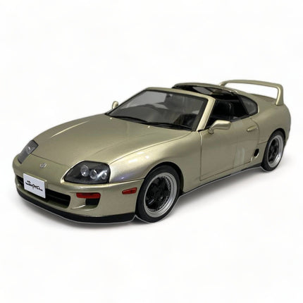 SOLIDO Toyota Supra MK 4 Targa Roof 1998 1:18 Diecast Model Car Quicksilver - detailed collector display model