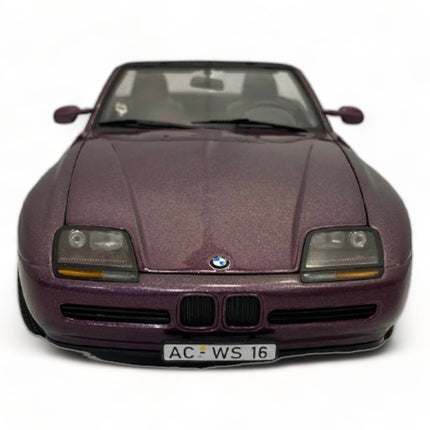 Minichamps 1/18 BMW Z1 1988 Purple Diecast Model Car - detailed die-cast style model