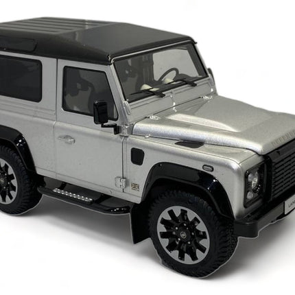 LCD Model Land Rover Defender 90 Works V8 - , 70th Edition Silver 1:18 Diecast Model Car - collectible scale model car