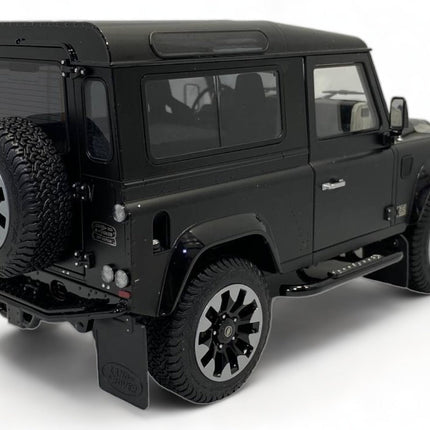 LCD Model Land Rover Defender 90 Works V8 70th Edition Matte Black 1:18 Diecast Model Car - fine detailed model replica