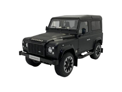 LCD Model Land Rover Defender 90 Works V8 70th Edition Matte Black 1:18 Diecast Model Car - detailed collector display model