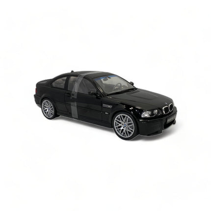 Solido 1/18 BMW E46 CSL (2003) Diecast Model Car Black - studio product photo of the scale model
