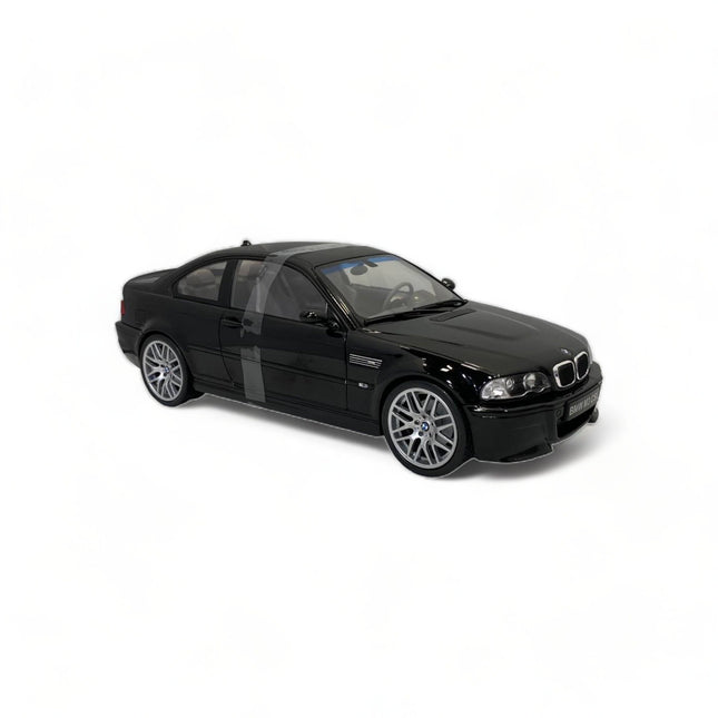Solido 1/18 BMW E46 CSL (2003) Diecast Model Car Black - studio product photo of the scale model
