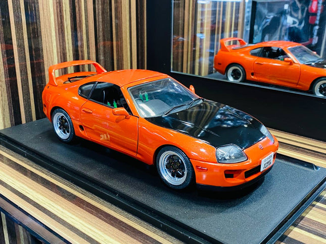 Solido 1:18 Toyota Supra MK4 Targa Roof 1999 Active Red Diecast Model Car - detailed collector display model