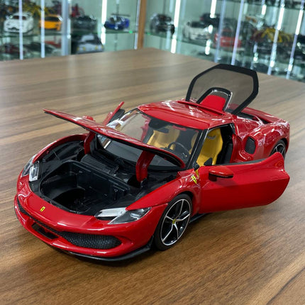 Bburago Ferrari 296 GTB 1/18 Red Diecast Model Car - detailed die-cast style model