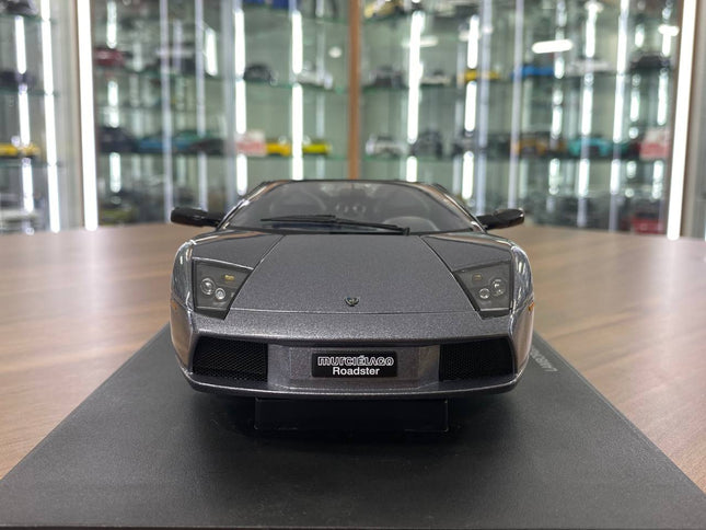 AutoArt Lamborghini Murcielago Roadster Grey 1:18 Diecast Model Car - studio product photo of the scale model