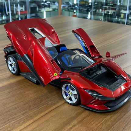 Bburago Ferrari Daytona SP3 1/18 Diecast Full Opening Glossy Red - scale model collectible piece