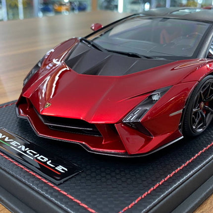 MR Collection Lamborghini Invencible 1/18 Resin Model Rosso Efesto - collector edition scale model