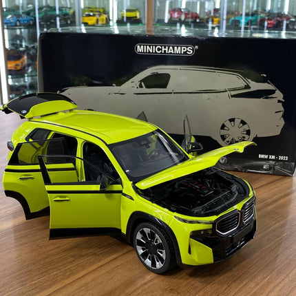 Minichamps 1/18 BMW XM 2023 Diecast Model Yellow - hand-finished display model