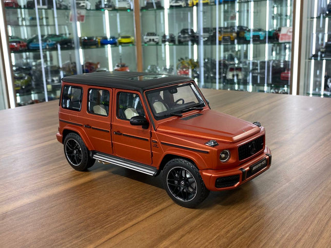 Minichamps Mercedes-Benz G 63 AMG 1/18 Diecast Model Copper Orange Magno - detailed collector display model