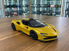 1/18 Diecast Ferrari SF90 Spider Gold Bburago Scale Model Car - detailed collector display model