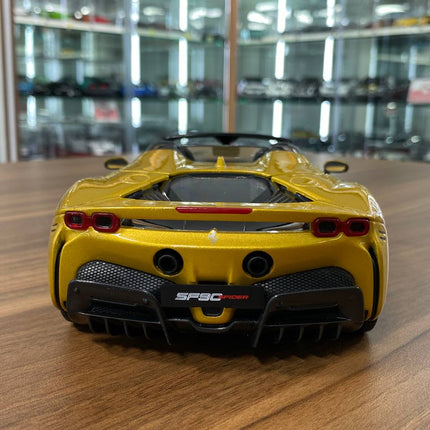 1/18 Diecast Ferrari SF90 Spider Gold Bburago Scale Model Car - premium collector scale model