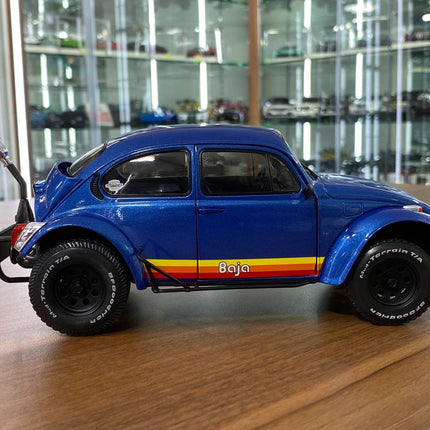 Solido Volkswagen Beetle Baja 1975 1:18 Blue Diecast Model Car - collectible scale model car