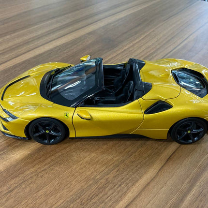 1/18 Diecast Ferrari SF90 Spider Gold Bburago Scale Model Car - scale model for display