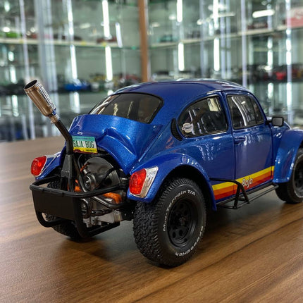 Solido Volkswagen Beetle Baja 1975 1:18 Blue Diecast Model Car - fine detailed model replica