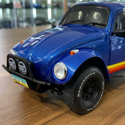 Solido Volkswagen Beetle Baja 1975 1:18 Blue Diecast Model Car - detailed die-cast style model