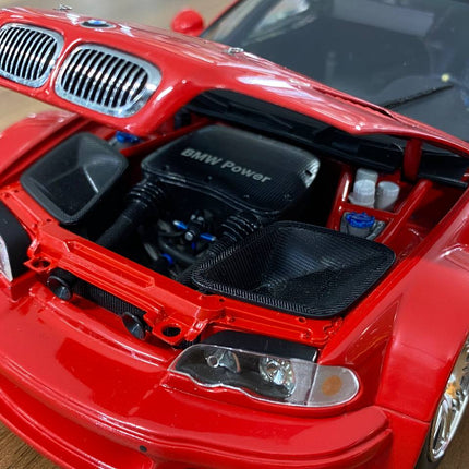 Minichamps BMW M3 GTR 2001 1:18 Red Diecast Model Car - fine detailed model replica