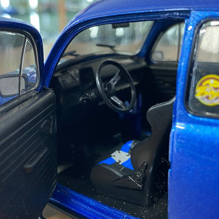 Solido Volkswagen Beetle Baja 1975 1:18 Blue Diecast Model Car - collector edition scale model