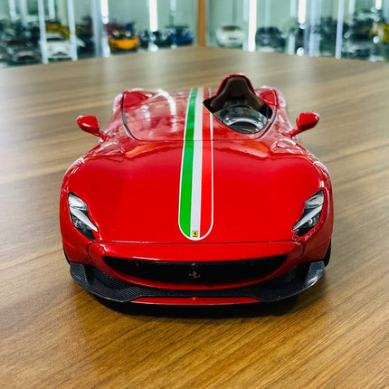 Bburago Ferrari Monza SP1 2018 1:18 Scale Diecast Model Car Red - scale model collectible piece