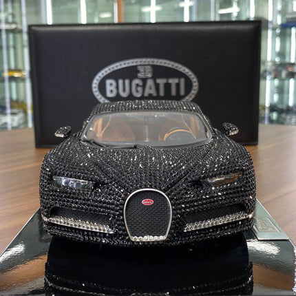 Bugatti Chiron 2016 1:18 Crystal Version Diecast Model Car | Bburago - studio product photo of the scale model