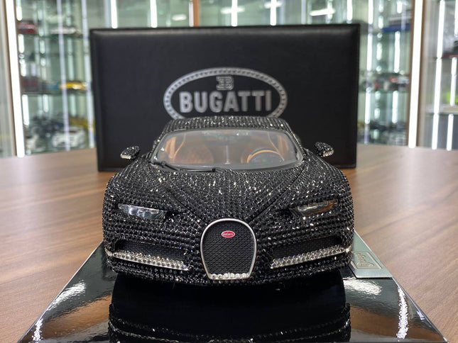 Bugatti Chiron 2016 1:18 Crystal Version Diecast Model Car | Bburago - studio product photo of the scale model