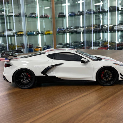 GT Spirit Chevrolet Corvette C8 Henn-Vette 1:18 White Resin Model - collectible scale model car