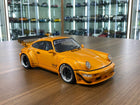 Solido 1/18 Porsche 964 RWB HIBIKI 2016 Orange Diecast Model Car - detailed collector display model