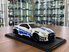 Solido 1/18 Nissan GT-R R35 LBWK Paul Tribute 2024 White Blue Diecast Model - detailed collector display model