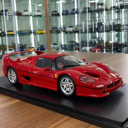 KK Scale Ferrari F50 Hardtop 1:18 Diecast Model Car Red Silver Wheels - detailed collector display model