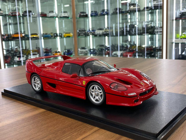 KK Scale Ferrari F50 Hardtop 1:18 Diecast Model Car Red Silver Wheels - detailed collector display model