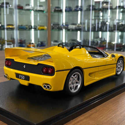 KK Scale Ferrari F50 1:18 Yellow Diecast Model Car - fine detailed model replica