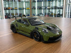 Minichamps Porsche 911 (992) GT3 RS 2024 Weissach Paket 1:18 Diecast Model NATO Olive - detailed collector display model