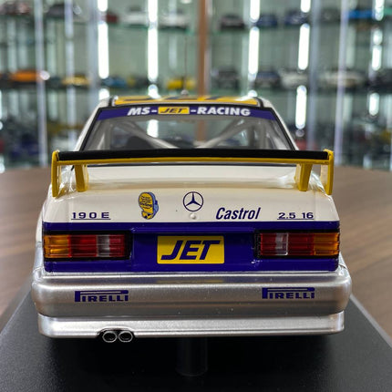 Minichamps Mercedes-Benz 190E Evo 1 1:18 Diecast Model MS-JET-Racing DTM 1990 - scale model for display
