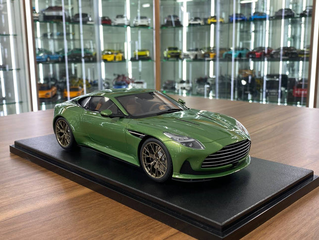 GT Spirit Aston Martin DB12 1/18 Resin Model Car Green Limited Edition - detailed collector display model