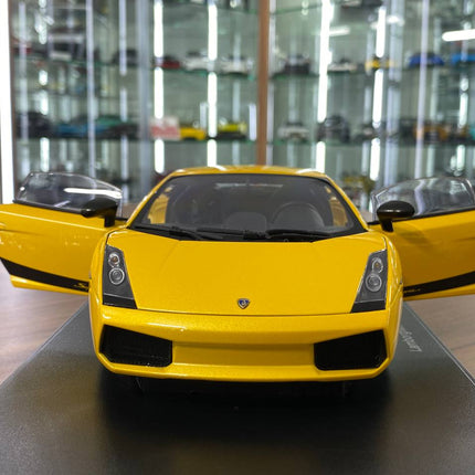 AutoArt Lamborghini Gallardo Superleggera Metallic Yellow 1:18 Diecast Model Car - studio product photo of the scale model
