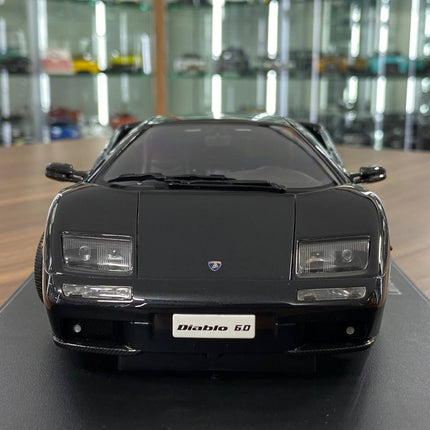 AutoArt Lamborghini Diablo 6.0 Metallic Black 1:18 Diecast Model Car - collectible scale model car