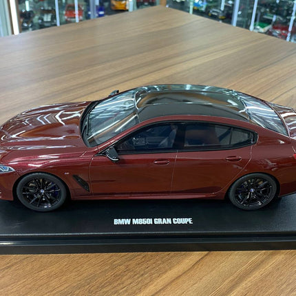 GT Spirit 1/18 BMW M850i Gran Coupe xDrive M Performance Diecast Model Dark Red - collector edition scale model