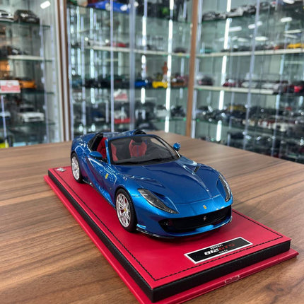 MR Collection 1/18 Ferrari 812 GTS DXB Edition Blue Resin Model Limited Edition - detailed collector display model