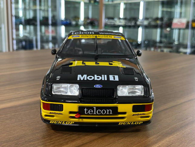 Solido Ford Sierra RS 500 1/18 Diecast Model Partial Opening Black - studio product photo of the scale model